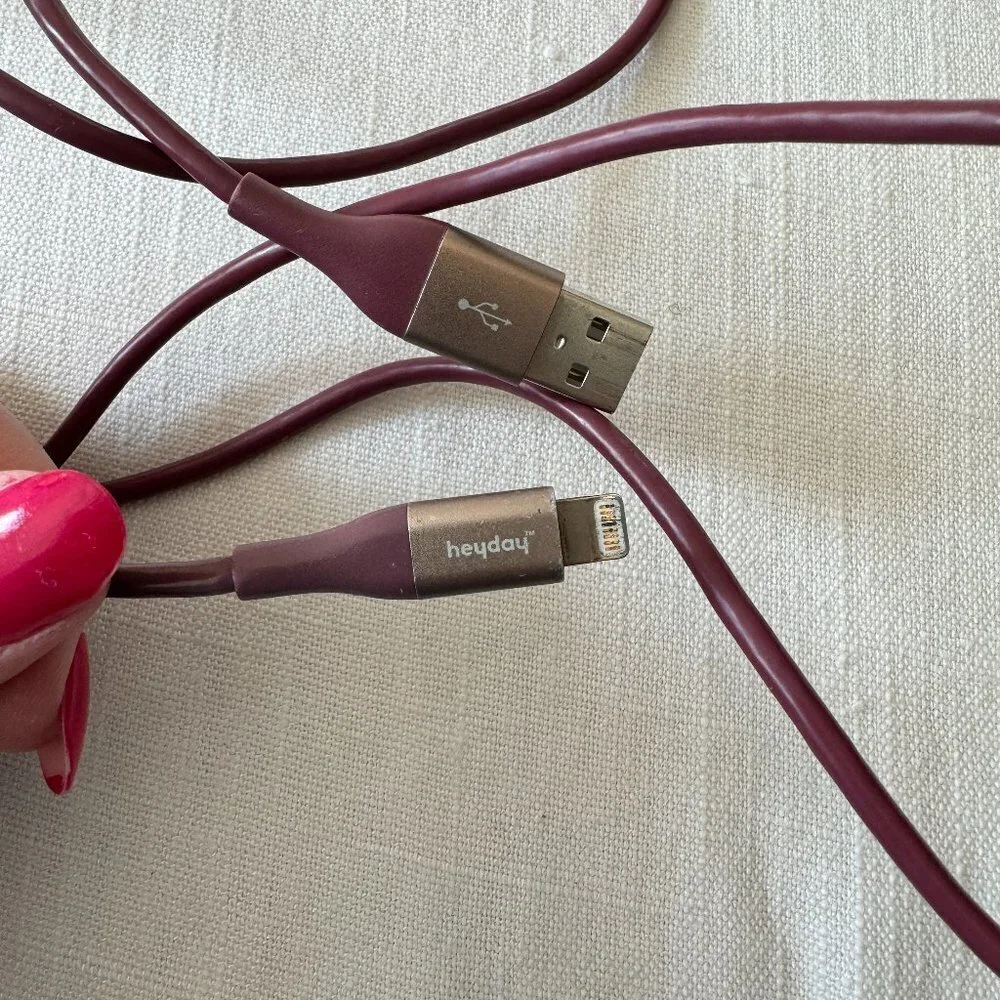 Heyday 6 Foot Lightning USB-C to o USB-A Charging Cable Cord